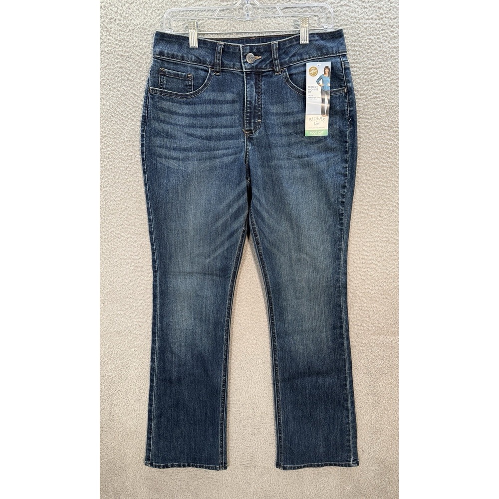 Riders By Lee Jeans Womens 10‎ Medium Blue Bootcut Slender Stretch Western NEW